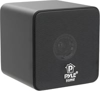 Pár mini regálových reproduktorov Pyle PCB4BK, 4-palcové (10,16 cm) pasívne — na jednom chýba plastová časť pri termináli (stav: pozri 2. obrázok) 6