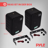 Pyle PDWR40B kültéri hangszóró, vízálló, 200 W - fekete, 2 db 8