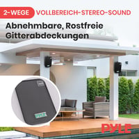 Pyle PDWR40B kültéri hangszóró, vízálló, 200 W - fekete, 2 db 7