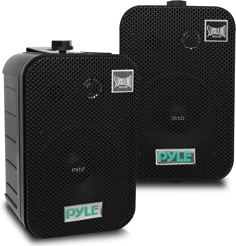 Pyle PDWR40B kültéri hangszóró, vízálló, 200 W - fekete, 2 db