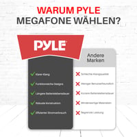 Megafón Pyle PMP40 40 W so sirénou – Skladací ručný reproduktor s policajnou sirénou na športové podujatia, dosah 915 m 4