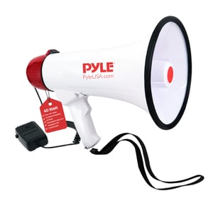 Pyle PMP40 40W Megafon sa sirenom – Sklopivi ručni megafon za policijsku sirenu i sportske događaje, domet 915m