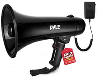 Megafón Pyle PMP43IN so sirénou 40 W, skladací ručný reproduktor, policajná siréna, na športové podujatia, 8 palcov, dosah 915 m 1
