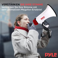 Pyle PMP48IR megafon 40 W, AUX bemenet és felvétel funkcióval - fehér 7