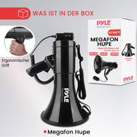 Megafón Pyle PMP53IN s 3,5 mm AUX vstupom, ovládaním hlasitosti, sirénou, prenosný, na vonkajšie aj vnútorné použitie, pre trénerov a na rôzne podujatia 7