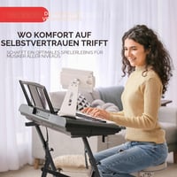 Pyle Z-stalak za klavijaturu - Podesiv po visini, sklopiv, s krakovima od pjenaste gume, za digitalne klavire i klavijature s 54-88 tipki 3