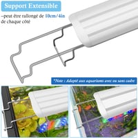 PYPABL LED osvetlenie do akvária, plné spektrum, časovač, 10 úrovní jasu, automatický cyklus 24/7 pre rastliny, výsuvný držiak 60-80 cm 6
