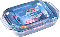 Set de vase de copt din sticlă borosilicată Pyrex 8023510, 3 piese - 30,8x41,8 cm 4