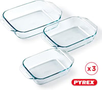 Set de vase de copt din sticlă borosilicată Pyrex 8023510, 3 piese - 30,8x41,8 cm 2