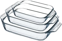 Set de vase de copt din sticlă borosilicată Pyrex 8023510, 3 piese - 30,8x41,8 cm 1