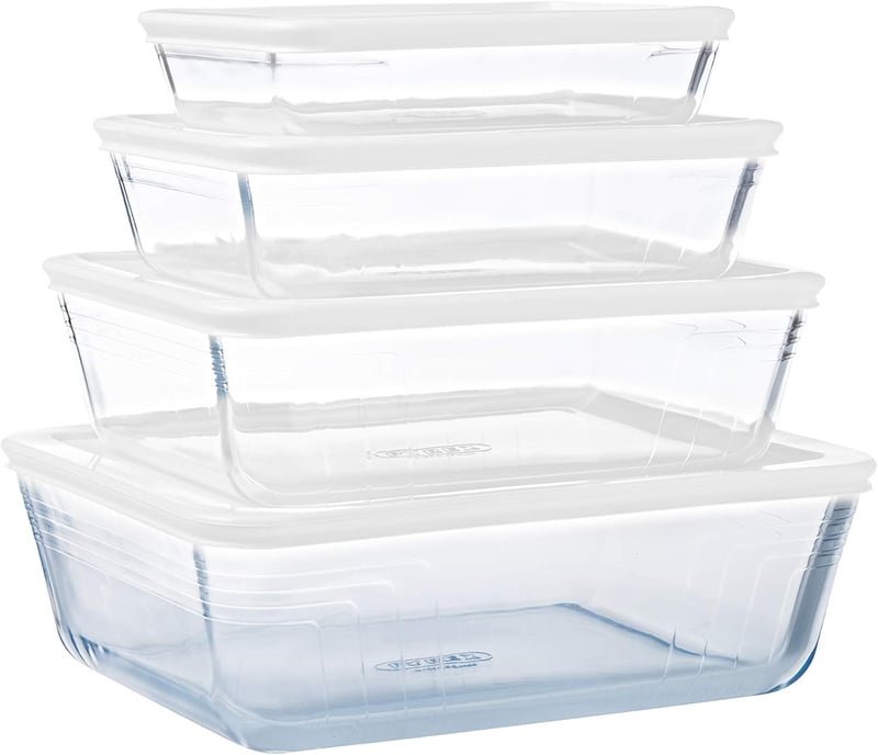 Pyrex Cook & Freeze 4 darabos üveg tárolo szett fagyasztáshoz BPA mentes