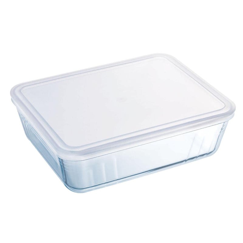 Obdĺžniková sklenená nádoba s vekom Pyrex Cook & Freeze - 0,8 l / 19x14 cm