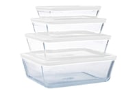Set de recipiente din sticlă Pyrex Cook & Freeze cu capac ermetic, 4 buc. (0,8–4 L) 2