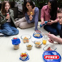 7-dielna súprava sklenených dóz na potraviny Pyrex Cook & Go so vzduchotesným vekom – vhodné do rúry, mikrovlnky a umývačky riadu, rôzne veľkosti 2