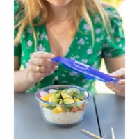Súprava sklenených dóz na potraviny Pyrex Cook & Go, 3 ks, s hermeticky uzatvárateľnými viečkami, okrúhle nádoby na obed, objem 0,7 l 3