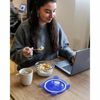 Súprava sklenených dóz na potraviny Pyrex Cook & Go, 3 ks, s hermeticky uzatvárateľnými viečkami, okrúhle nádoby na obed, objem 0,7 l 2