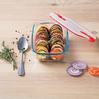 Recipient pentru alimente din sticlă Pyrex Cook&Heat, transparent, 17x10x6 cm, 0,4 litri 2
