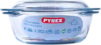 Pyrex ESSENTIALS Boro Sütőtál 1.6L Boroszilikát Üveg Fedővel 4