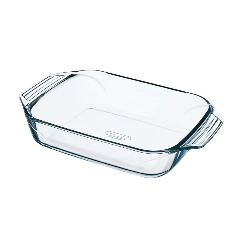 Obdĺžniková sklenená zapekacia misa Pyrex Irresistible, priehľadná, 31 x 20 cm