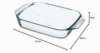 Obdĺžniková sklenená zapekacia misa Pyrex Irresistible, priehľadná, 31 x 20 cm 4