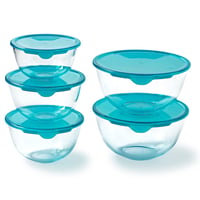Sada sklenených misiek na šalát Pyrex s vekom, 5-dielna (0,5 l + 1 l + 2 l), bez obsahu BPA 1