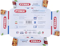 Pyrex Üveg Téglalapú Ételtartó Fedővel 0,8L Átlátszó 5