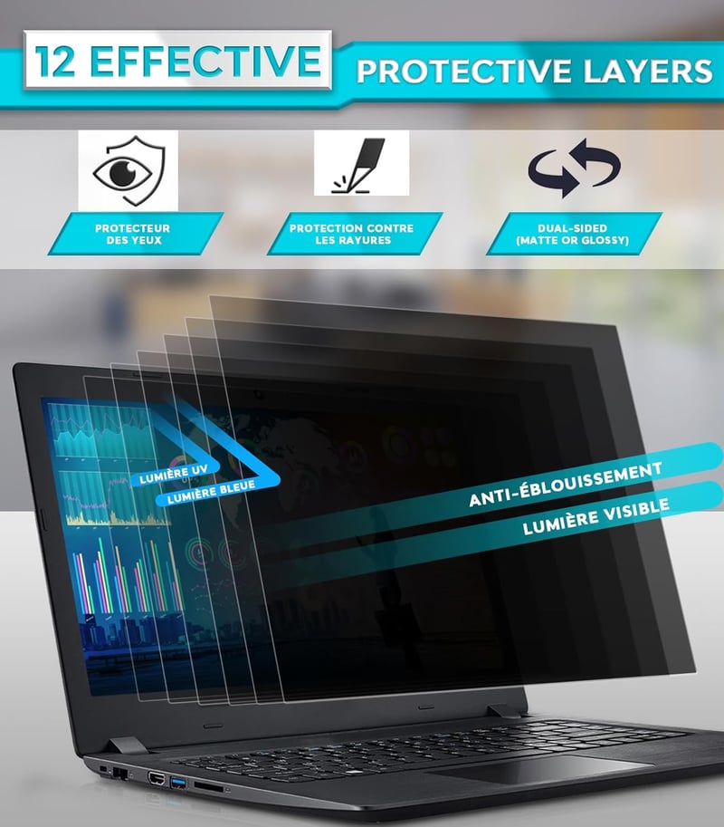 PYS 13.3" Anti-glare kékfény szűrő monitor védőfólia HP Dell Acer Lenovo ThinkPad Samsung ASUS