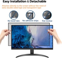 PYS 24 Inch Privacy Film 16:9 Monitor Önműködő Ragasztós Képernyővédő Anti-Glare Kékfény Szűrő 2