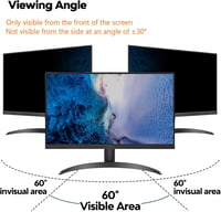 PYS 24 Inch Privacy Film 16:9 Monitor Önműködő Ragasztós Képernyővédő Anti-Glare Kékfény Szűrő 3