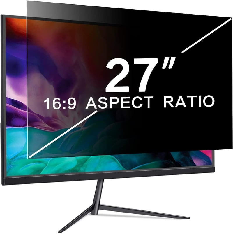 PYS 27 Inch monitoros adatvédelmi szűrő 16:9, kékfény szűrő, tükröződésmentes