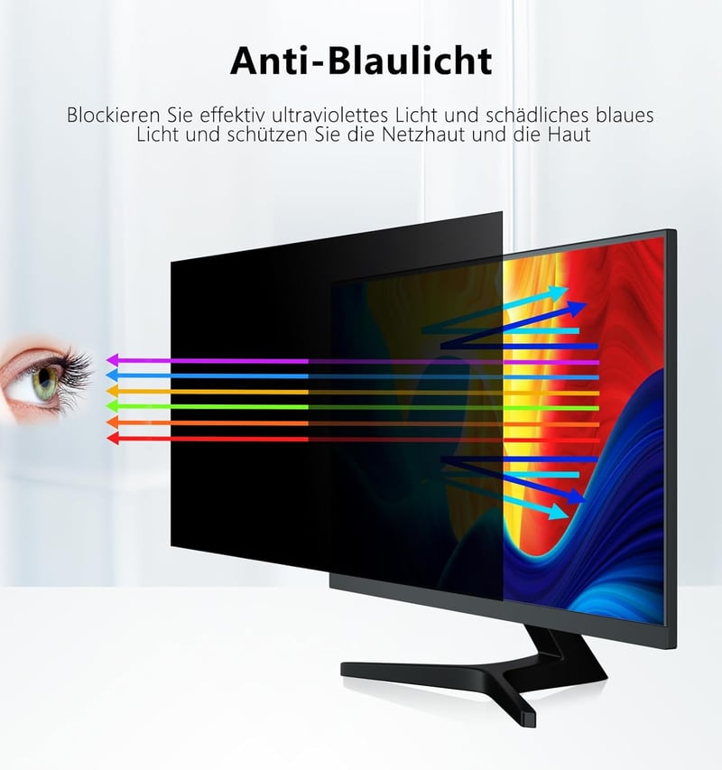 PYS 27 Inch monitoros adatvédelmi szűrő 16:9, kékfény szűrő, tükröződésmentes
