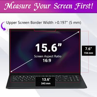 PYS mágneses adatvédő kijelzőszűrő laptophoz, kékfény- és tükröződésgátló - 15,6" 4