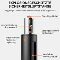 PZDO Gázrugó Irodai Székhez 450kg, 275-395mm Hosszúság, Fekete Magasságállító Pneumatikus Dugattyú, Minőségi Hidraulikus Szék Alkatrész 2