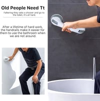 PZJFH Zuhanyfürdő Fogantyú 2db Szívócsapos Fürdőszobai Kapaszkodó 30cm 3