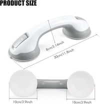 PZJFH Zuhanyfürdő Fogantyú 2db Szívócsapos Fürdőszobai Kapaszkodó 30cm 2