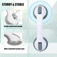 PZJFH Zuhanyfürdő Fogantyú 2db Szívócsapos Fürdőszobai Kapaszkodó 30cm 5