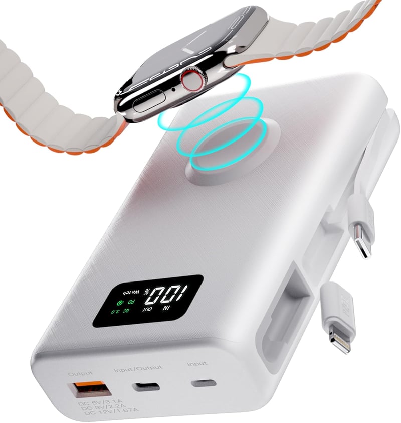 PZOZ 20000 mAh Power Bank 22.5W, iPhone Samsung iPad Drone Switch Gyorstöltés