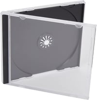Q-Connect CD Tokban Fekete/Átlátszó 10 db Csomag - black 3