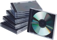 Q-Connect CD Tokban Fekete/Átlátszó 10 db Csomag - black 1