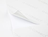 Q-Connect samolepiace univerzálne etikety 210x297 mm A4 biele tlačiteľné štítky 100 listov adresné nálepky pre laserovú tlačiareň 8