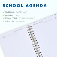 Q Kalon Iskolai Határidőnapló 2026-2027 – Szeptember-Június, Napi Beosztás, A5 (17x21 cm), Műbőr Keményfedél, Dupla Spirál, Gumiszalag, Matrica – Pink Mousse 2
