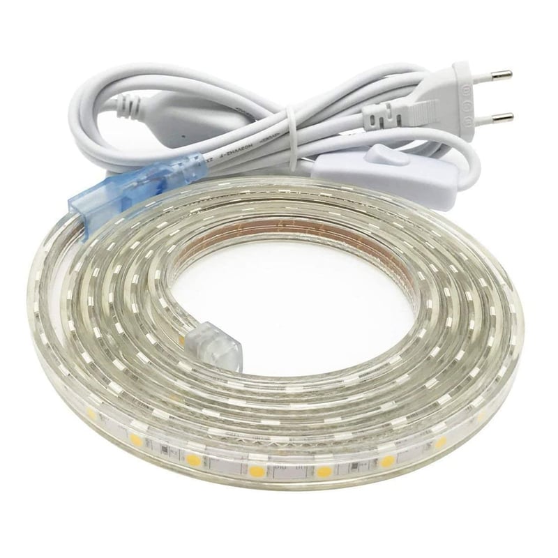 Q.Laomi 230V LED traka 1 m, IP65 vodootporna, 60 LED/m, s prekidačem, samoljepljivo osvjetljenje za kuhinju, ormare, police, iza TV-a, 6000K hladno bijela