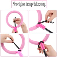 Q-WOOFF Blikajúci skákací krúžok pre deti, skladacia športová skákacia lopta, ružová, veľkosť L, hra na zručnosť pre deti a dospelých 4