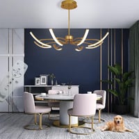QAZPLM Dimmable Modern Csillár Távirányítóval Étkezőasztal Nappali Hálószoba Függőlámpa 9