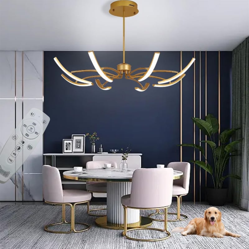 QAZPLM Dimmable Modern Csillár Távirányítóval Étkezőasztal Nappali Hálószoba Függőlámpa