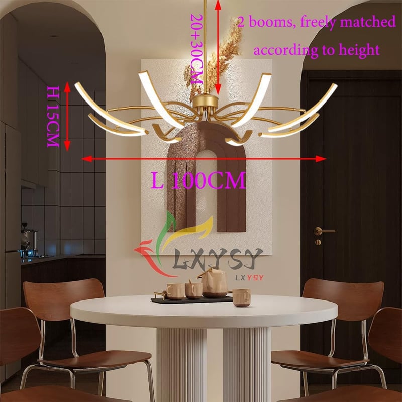 QAZPLM Dimmable Modern Csillár Távirányítóval Étkezőasztal Nappali Hálószoba Függőlámpa