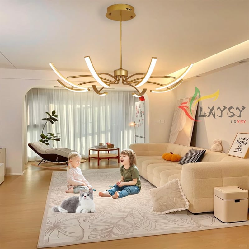 QAZPLM Dimmable Modern Csillár Távirányítóval Étkezőasztal Nappali Hálószoba Függőlámpa