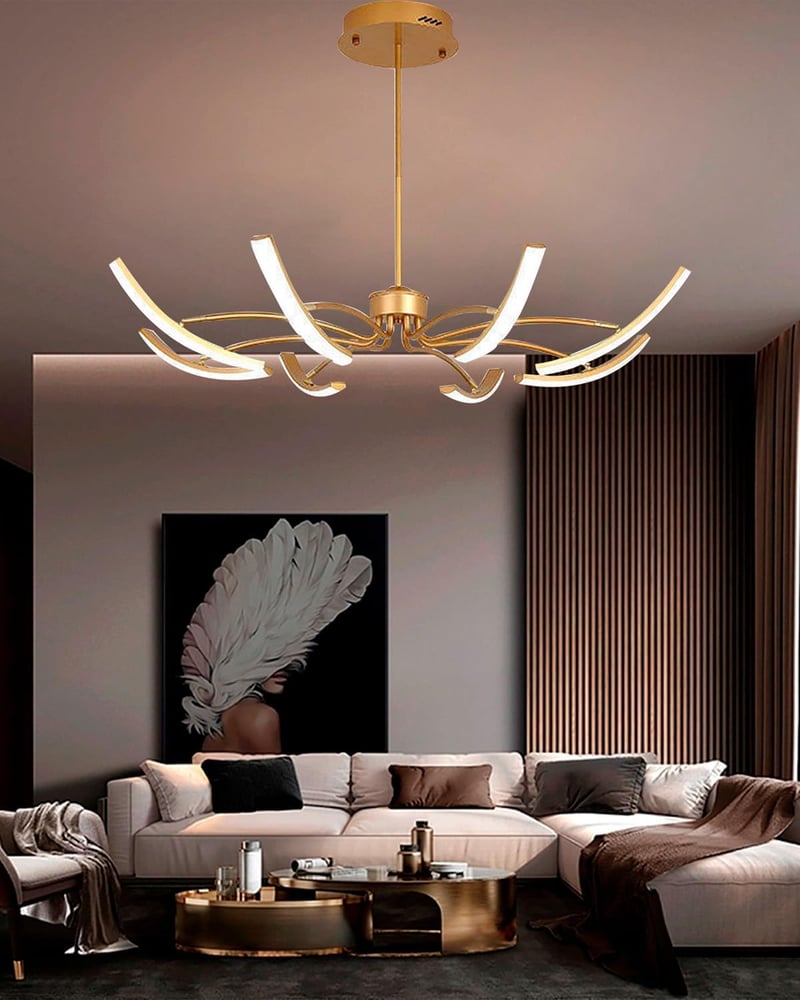 QAZPLM Dimmable Modern Csillár Távirányítóval Étkezőasztal Nappali Hálószoba Függőlámpa