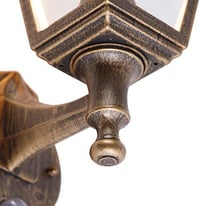Qazqa Classic Antique arany kültéri fali lámpa mozgásérzékelővel IP44 6