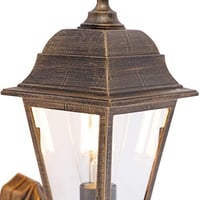 Qazqa Classic Antique arany kültéri fali lámpa mozgásérzékelővel IP44 4